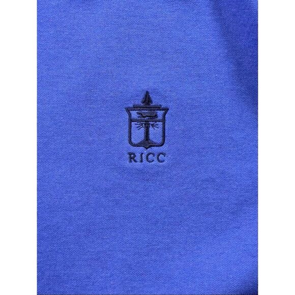 Peter Millar Rhode Island Country Club Embroidered 1/4 Zip Blue Men's Size Large - Picture 3 of 10